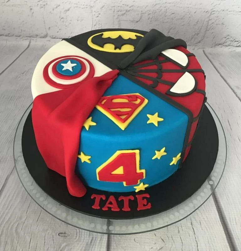 Fondant Justice League Cake image by Eloi developers