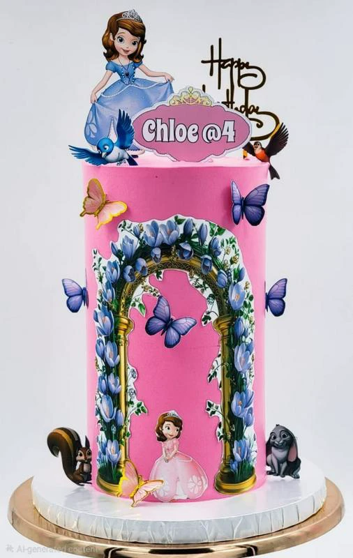 Sofia The First Themed Birthday Cake - Buy Best Flowers Online In ...